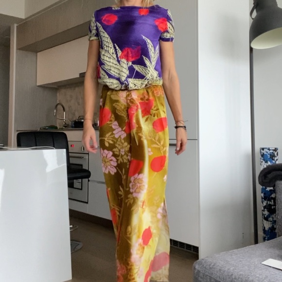 Designer Long Dress 100% Silk, size S - Picture 8 of 9